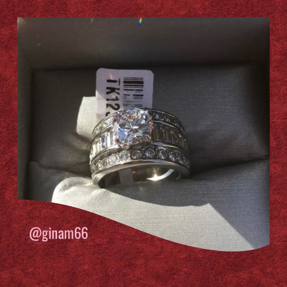 2 ct Stainless Steel Brilliant CZ Ring